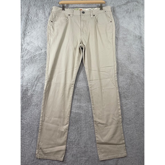Tommy Bahama Mens‎ 35x34 Beige Cotton Blend Straight Leg Chino Pants Preppy - Picture 1 of 9